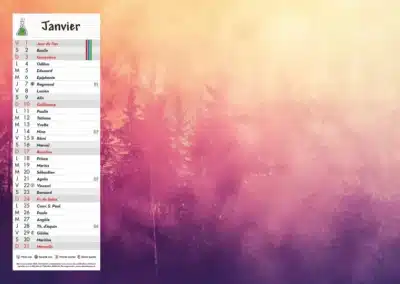 Ephemeride calendriers pompiers modele I