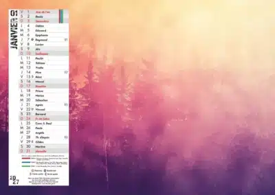 Ephemeride calendriers pompiers modele M