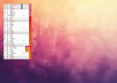 Ephemeride calendriers pompiers modele O